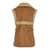 URBANCODE Beige Single-Breasted Sleeveless Shearling Jacket Wirh Notched Revers In Ecofur Woman Beige