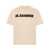 Jil Sander Beige Crewneck T-Shirt With Maxi Logo Lettering On The Front In Cotton Man Beige