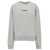 Jil Sander Grey Crewneck Sweatshirt With Logo Lettering Print In Stretch Cotton Woman GREY