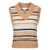 Ganni Ganni Wool Striped Vest Beige