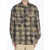 Palm Angels Logo Curved Check Shirt GREY