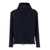 Emporio Armani Blue Hooded Jacket In Wool Man BLUE