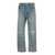 AMIRI Light Blue Jeans With Rips And Bandana Detail In Denim Man BLUE