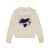 Ganni Ganni Wool Sweater With Front Heart And Logo Beige