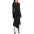 THE ATTICO Asymmetric Dress With Snap Buttons BLACK