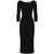 Dolce & Gabbana Dolce & Gabbana Fitted Midi Dress With Logo Plaque Black