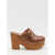 Chloe Jeannette Wedge Clogs BROWN