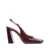 AMINA MUADDI Amina Muaddi Charlotte Patent Leather Slingback Pumps Red