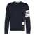 Thom Browne Thom Browne 4-Bar Cotton Crewneck Sweatshirt BLUE