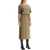 LEMAIRE Midi T-Shirt Style Dress GREEN BEIGE