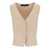 FEDERICA TOSI FEDERICA TOSI ECRU VEST WITH BOW Beige