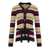 Ganni GANNI MULTICOLOR STRIPED CARDIGAN WITH BELT Multicolor