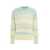 Atomo Factory Knit sweater with fringe detail Blue