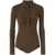 Pinko Pinko Brown Hardy Bodysuit With Buttons BROWN