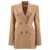 SPORTMAX Sportmax "Adamo" Wool Stretch Double-Breasted Blazer Beige