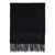 Ganni Ganni Fringed Wool Scarf Black