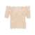 RABANNE Rabanne Sequined Top With Wide Collar Beige