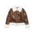 STAND STUDIO Stand Studio Lorelle Jacket In Faux Leather With Fur MARRONE E BIANCO