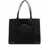 Tory Burch 'Ella Small' Black Tote Bag With Tonal Logo Detail In Nylon Woman Black