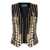 Alberta Ferretti Black Embroidered Vest With Sequins In Satin Woman Black