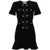 Self-Portrait Self-Portrait Black Buttoned Knit Mini Dress Clothing Black