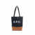 A.P.C. A.P.C Woman Fabric And Leather Tote Bag With Print BLUE