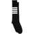 Thom Browne Thom Browne Over The Calf Socks W/ 4 Bars In Lightweight Cotton Clothing Black