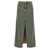 Ganni Maxi Grey Skirts With Slit At The Front In Denim Woman GREY