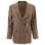 Brunello Cucinelli Brunello Cucinelli Brushed Techno Wool Chevron Blazer With Monili BROWN