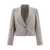 Brunello Cucinelli Brunello Cucinelli Striped Cropped Blazer With Monili GREY