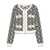 Elisabetta Franchi Elisabetta Franchi Black And White Cardigan With Front Pockets NERO E PANNA