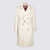 Brunello Cucinelli Brunello Cucinelli Cream Wool Blend Trench Coat WHITE