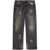 Palm Angels Palm Angels Wide-Leg Cotton Jeans With Applied Logo Black