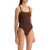 HUNZA G. One-Piece Swimsuit B METALLIC CHOCOLATE