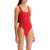 HUNZA G. One-Piece Square Neck Swims RED