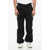 CULTURA Cotton Cargo Pants With Golden Button Black