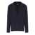 Emporio Armani EMPORIO ARMANI NAVY BLUE KNITTED JACKET Blue