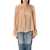 Chloe Chloé Gathered V-Neck Top SAND BROWN