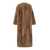 YVES SALOMON Brown Collarless Long Fur In Lambskin Woman BROWN