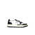 AUTRY 'Medalist' White And Black Low Top Sneakers With Logo Patch In Leather Woman Multicolor