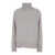 PLAIN Grey High Neck Sweater With Ribbed Trim In Cashmere Woman GREY