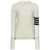 Thom Browne White Knit Pullover With 4 Bar Detail In Wool Woman WHITE