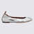 Lanvin Lanvin Silver Metal Leather Ballerina Flats SILVER