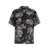 Dolce & Gabbana 'Palermo' Black Bowling Shirt With All-Over Rose Print In Silk Man MULTICOLOR