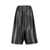 Comme des Garçons Comme Des Garçons Oversized Cropped Pants In Synthetic Leather Clothing Black