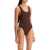 HUNZA G. Full-Body Domino Swimsuit METALLIC CHOCOLATE