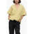 Jil Sander V Neck Denim Asymmetric Blouse Yellow