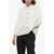 Jil Sander Mandarin Collar Silk Blend Shirt White