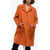 Ermanno Scervino Wool Coat With Fringed Detail Orange