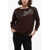 Fabiana Filippi Cashmere Crewneck Sweater With Sequined Embroderies Burgundy